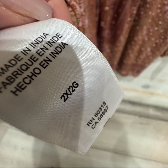 Lucky brand long sleeve burnt orange boho printed top size 2x - Picture 9 of 9